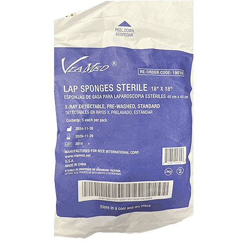 ESPONJA DE GASA PARA LAPAROSCOPIA - ViaMed®